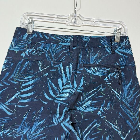All In Motion Hybrid Shorts Mens Small Inner Drawstring Blue Tropical Print - Picture 4 of 16